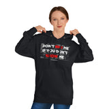 DON'T BRO ME HOODY (WHITE/RED  FONT)