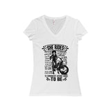 She Rides Non Sportsbike  -Neck Tee