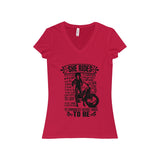 She Rides Non Sportsbike  -Neck Tee