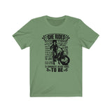She Rides Jersey Short Sleeve Tee