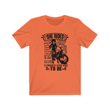 She Rides Jersey Short Sleeve Tee