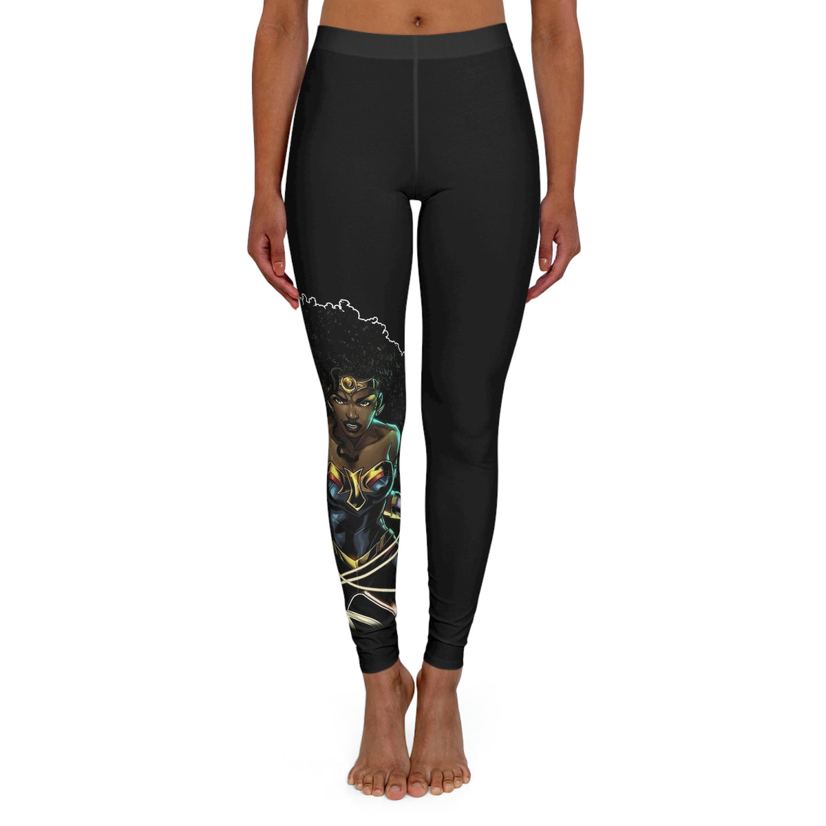 Buy Official Wonder Woman Gold Symbols and Flowers Leggings