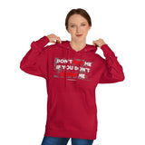 DON'T BRO ME HOODY (WHITE/RED  FONT)