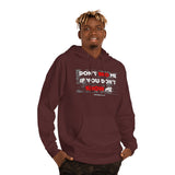 DON'T BRO ME HOODY (WHITE/RED  FONT)