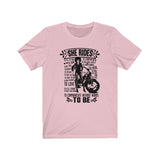 She Rides Jersey Short Sleeve Tee