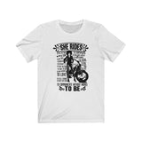She Rides Jersey Short Sleeve Tee
