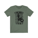 She Rides Jersey Short Sleeve Tee