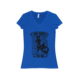 She Rides Non Sportsbike  -Neck Tee