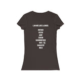 Women I'm not just a biker Short Sleeve V-Neck Tee
