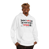 DON'T BRO ME HOODY (BLCK/RED  FONT)