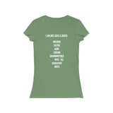 Women I'm not just a biker Short Sleeve V-Neck Tee