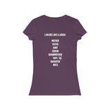 Women I'm not just a biker Short Sleeve V-Neck Tee