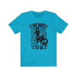 She Rides Jersey Short Sleeve Tee