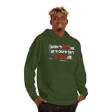 DON'T BRO ME HOODY (WHITE/RED  FONT)