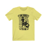 She Rides Jersey Short Sleeve Tee