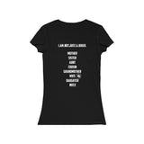 Women I'm not just a biker Short Sleeve V-Neck Tee