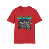 Big Memphis Motorcycles on front Skyline on Back  T-Shirt —
