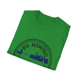 Big Memphis Skyline T-Shirt — Vintage City Seal Tee...Motorcycles on back