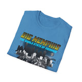 Big Memphis Motorcycles on front Skyline on Back  T-Shirt —