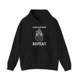 Ladies Sleep Eat Ride Repeat Hoody