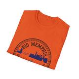 Big Memphis Skyline T-Shirt — Vintage City Seal Tee...Motorcycles on back