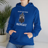 Ladies Sleep Eat Ride Repeat Hoody