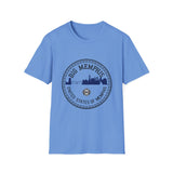Big Memphis Skyline T-Shirt — Vintage City Seal Tee...Motorcycles on back