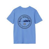 Big Memphis Motorcycles on front Skyline on Back  T-Shirt —