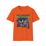Big Memphis Motorcycles on front Skyline on Back  T-Shirt —