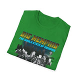 Big Memphis Motorcycles on front Skyline on Back  T-Shirt —