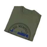 Big Memphis Skyline T-Shirt — Vintage City Seal Tee...Motorcycles on back