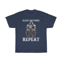 Men's Sleep Eat Ride Repeat(Short Sleeve Tee)front and back design