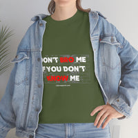 DON'T BRO ME (WHITE/RED FONT)