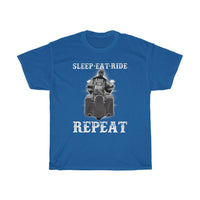 Men's Sleep Eat Ride Repeat(Short Sleeve Tee)front and back design