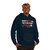 DON'T BRO ME HOODY (WHITE/RED  FONT)