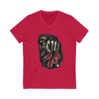 Red Skullz (Unisex V-Neck Tee)