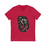 Red Skullz (Unisex V-Neck Tee)