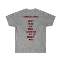 I am not just a biker (Female) Gray /Red Font only