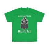 Men's Sleep Eat Ride Repeat(Short Sleeve Tee)front and back design