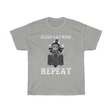 Men's Sleep Eat Ride Repeat(Short Sleeve Tee)front and back design