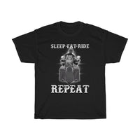 Men's Sleep Eat Ride Repeat(Short Sleeve Tee)front and back design