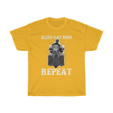 Men's Sleep Eat Ride Repeat(Short Sleeve Tee)front and back design